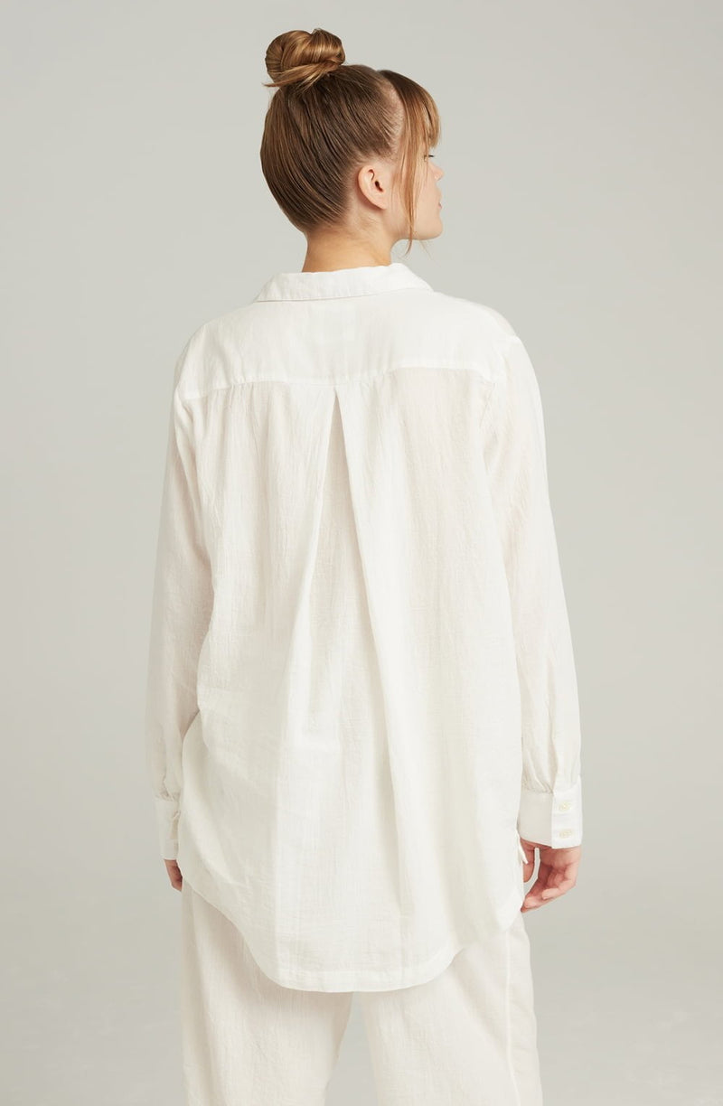 White Organic Cotton Midi Shirt