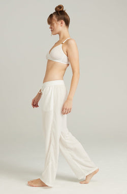 White Organic Cotton Classic Trousers