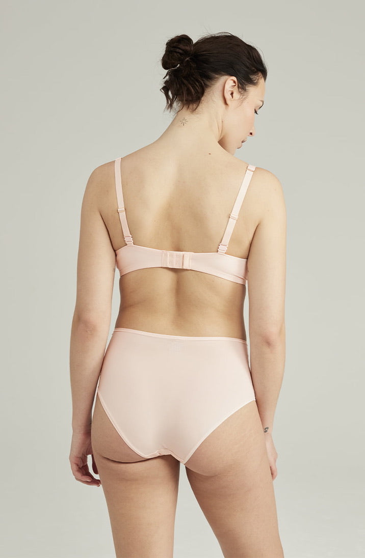 High Waist Blush Pink Seamless Contour Brief