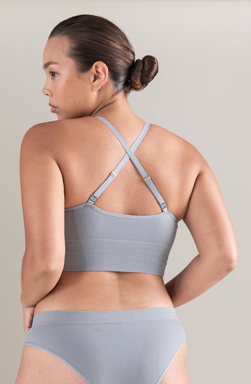 The TENCEL™ Seamless Bralette Storm - Grey