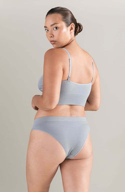 Storm Grey TENCEL™ High Leg Brief