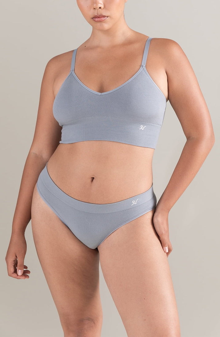 Storm Grey TENCEL™ High Leg Brief