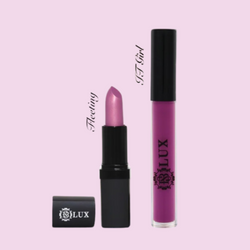 Violet Lipstick & Lip Lacquer - Chrome Duo