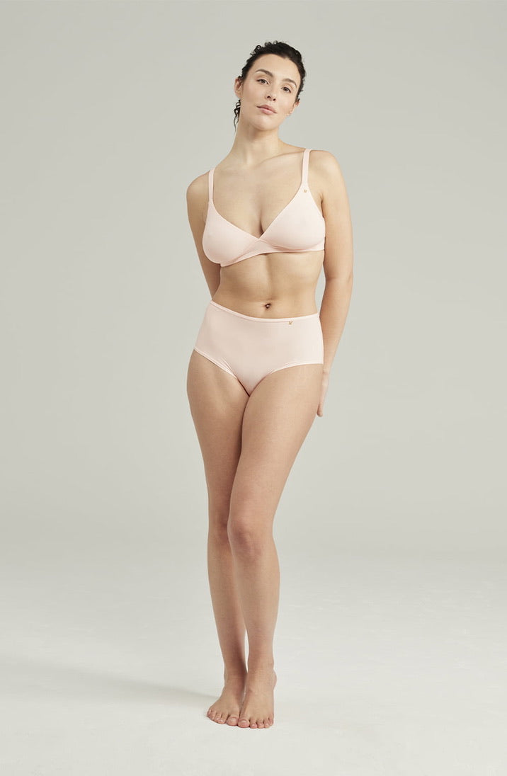 High Waist Blush Pink Seamless Contour Brief