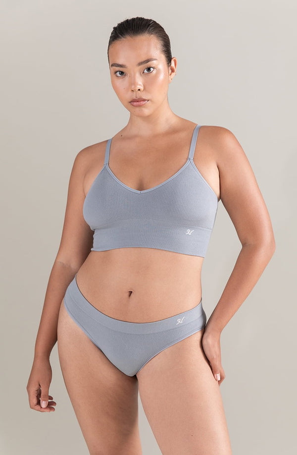 The TENCEL™ Seamless Bralette Storm - Grey