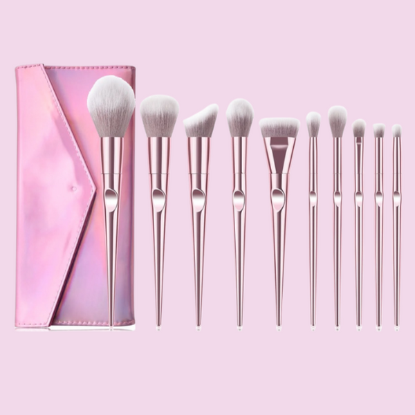 Rose Gold Makeup Brush Set