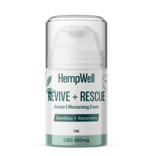 CBD HEMP WELL 300MG REVIVE AND RESCUE FACE CREAM.