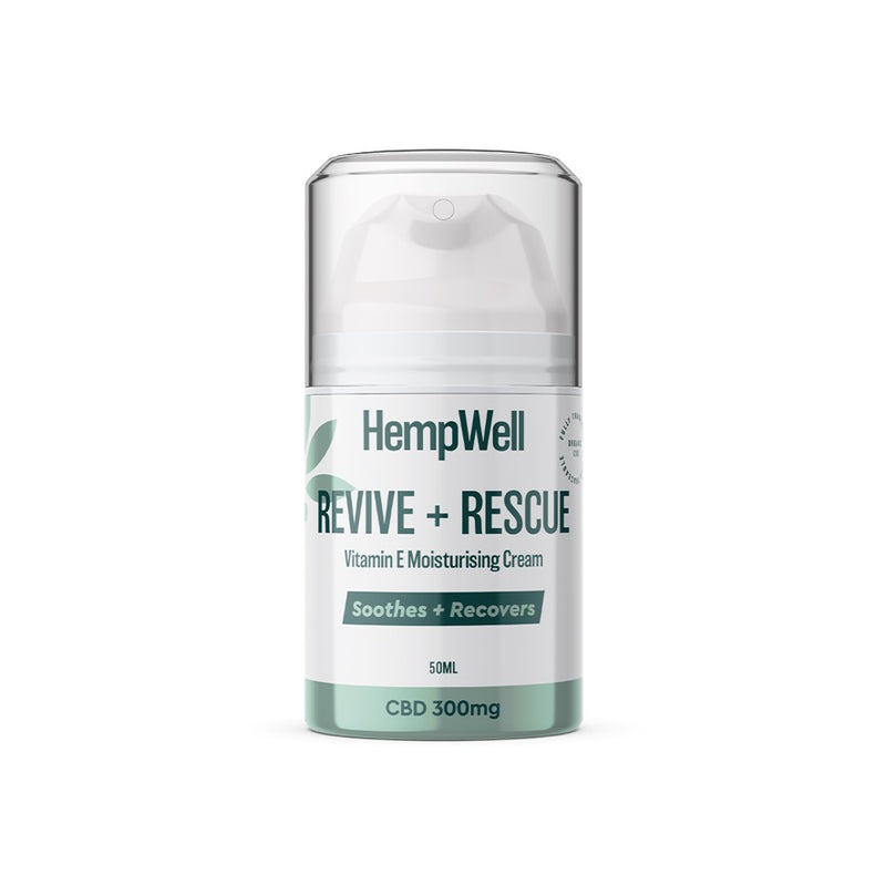 CBD HEMP WELL 300MG REVIVE AND RESCUE FACE CREAM.